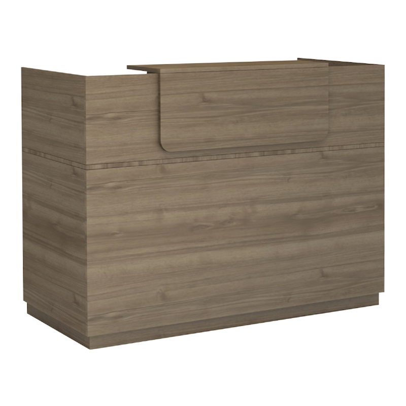 Lemmon Megapap melamine reception office in walnut color 160x70x110cm.