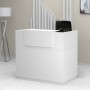 Γραφείο υποδοχής - reception Lemmon Megapap χρώμα λευκό 120x70x110εκ.
