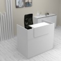 Γραφείο υποδοχής - reception Lemmon Megapap χρώμα λευκό 120x70x110εκ.