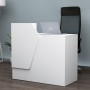 Γραφείο υποδοχής - reception Merlin Megapap χρώμα λευκό 110x50x101,8εκ.