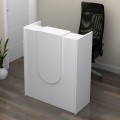 Mezzo Megapap melamine reception desk in white color 90x40x110cm.