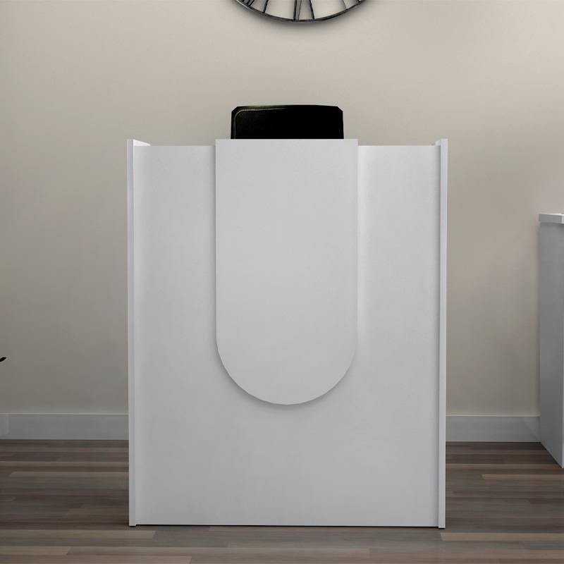 Mezzo Megapap melamine reception desk in white color 90x40x110cm.
