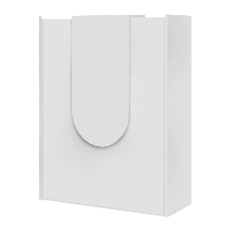 Mezzo Megapap melamine reception desk in white color 90x40x110cm.