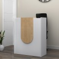 Mezzo Megapap melamine reception desk in white - oak color 90x40x110cm.