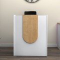Mezzo Megapap melamine reception desk in white - oak color 90x40x110cm.