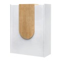 Mezzo Megapap melamine reception desk in white - oak color 90x40x110cm.