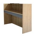 Γραφείο υποδοχής - reception Navita Megapap με LED χρώμα sepet oak - ανθρακί 113,6x42x111,8εκ.