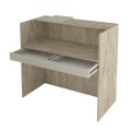 Γραφείο υποδοχής - reception Navita Megapap με LED χρώμα travertine - sandstone 113,6x42x111,8εκ.