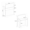Γραφείο υποδοχής - reception Telmos Megapap με LED χρώμα λευκό - sapphire oak 90x43,6x119,2εκ.