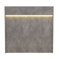 Wilko Megapap melamine welcome desk - reception with LED in concrete grey color 113.6x42x110cm.