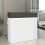Wilko Megapap melamine welcome desk - reception with LED in white - anthracite color 113.6x42x110cm.