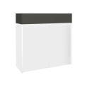 Wilko Megapap melamine welcome desk - reception with LED in white - anthracite color 113.6x42x110cm.