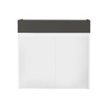 Wilko Megapap melamine welcome desk - reception with LED in white - anthracite color 113.6x42x110cm.