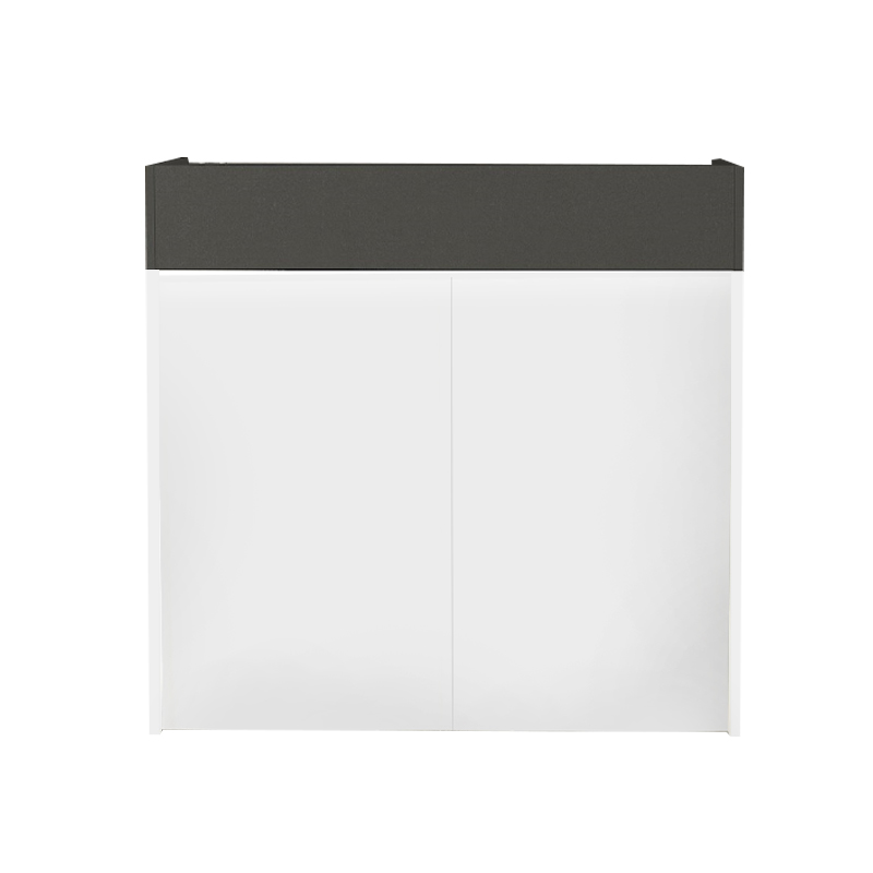 Wilko Megapap melamine welcome desk - reception with LED in white - anthracite color 113.6x42x110cm.