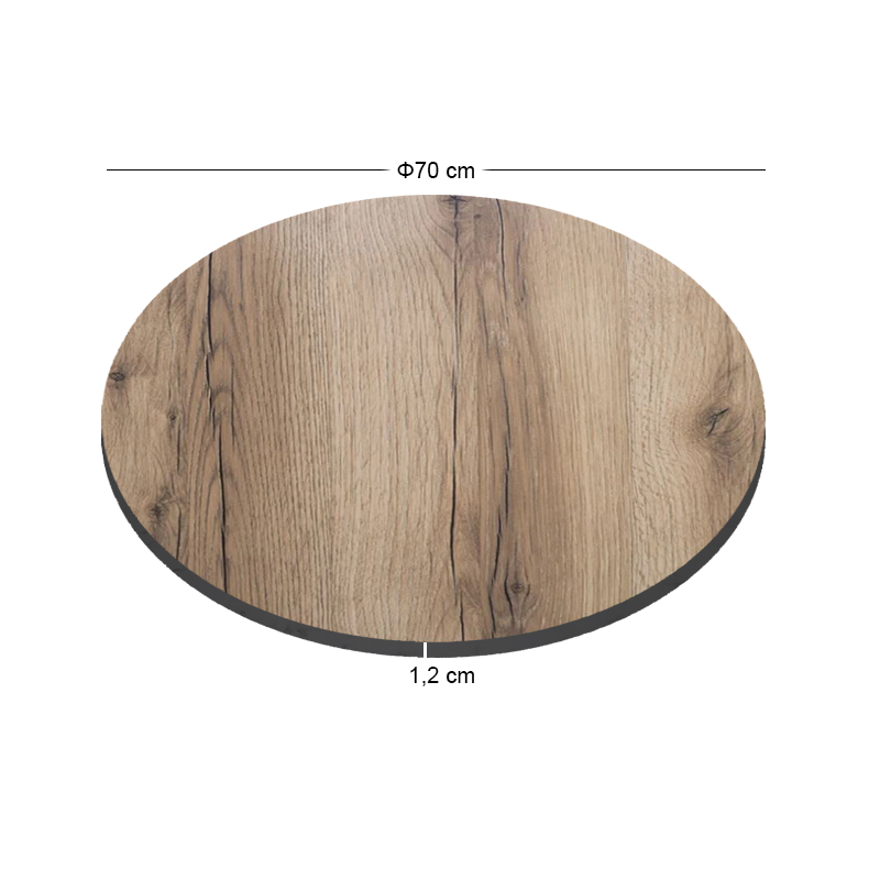 HPL Επιφάνεια Τραπεζιού Απόχρωση Natural Wood