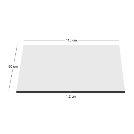 HPL Table Top 60x110cm/12mm White (UV)