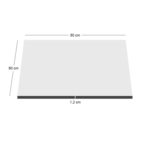 HPL Table Top 80x80cm/12mm White (UV)