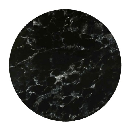 HPL Table Top D.80cm/12mm Black Marble (UV)