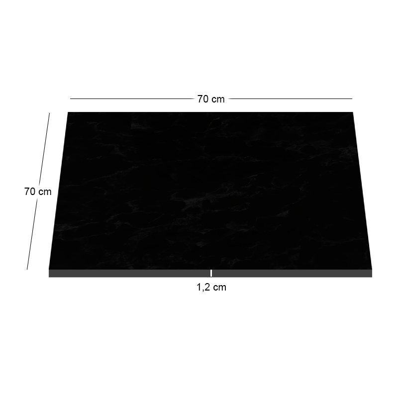 HPL (High Pressure Laminated) Επιφάνεια Τραπεζιού Απόχρωση Μαύρο