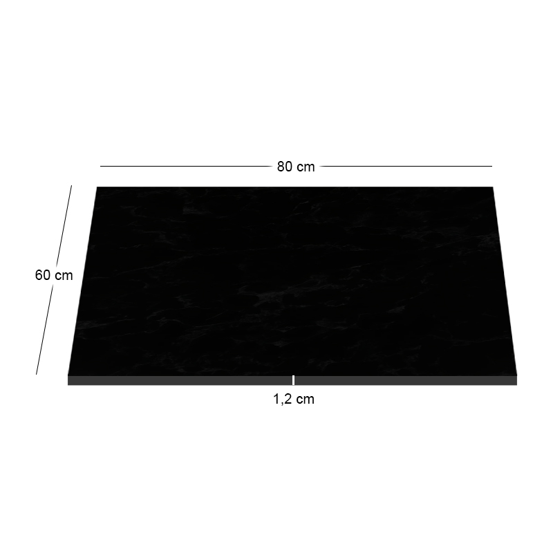 HPL (High Pressure Laminated) Επιφάνεια Τραπεζιού Απόχρωση Μαύρο