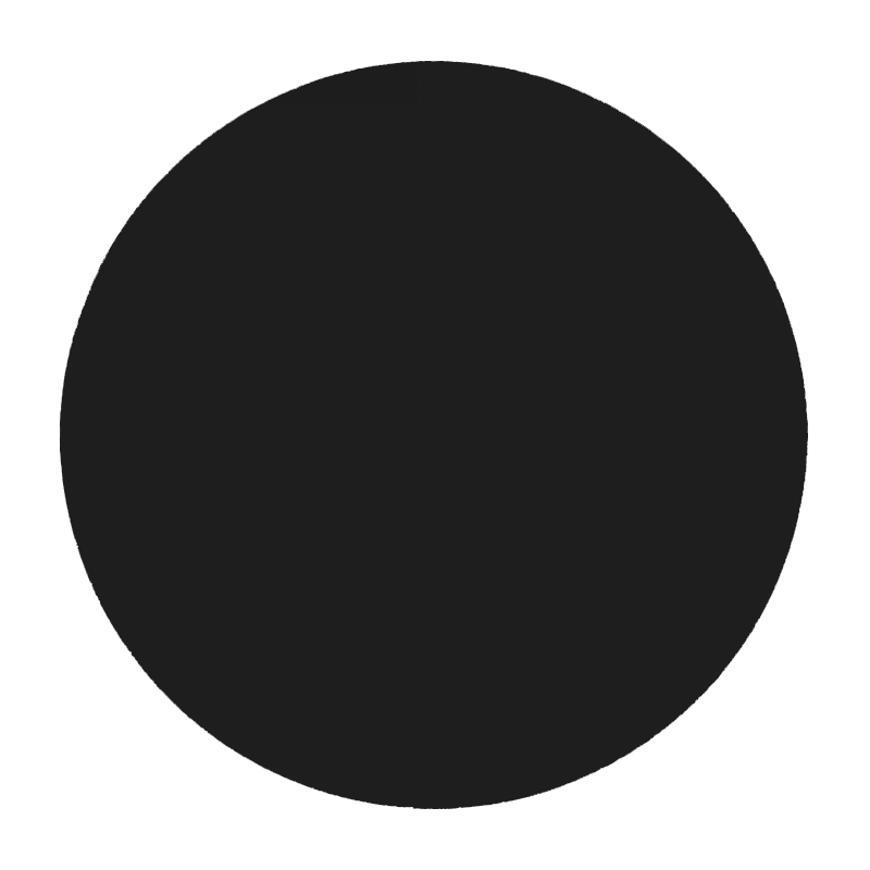 HPL Table Top D.60cm/12mm Black (UV)
