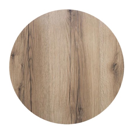 Επιφάνεια τραπεζιού HPL - UV προστασία χρώμα natural wood Φ60εκ. πάχους 12mm.