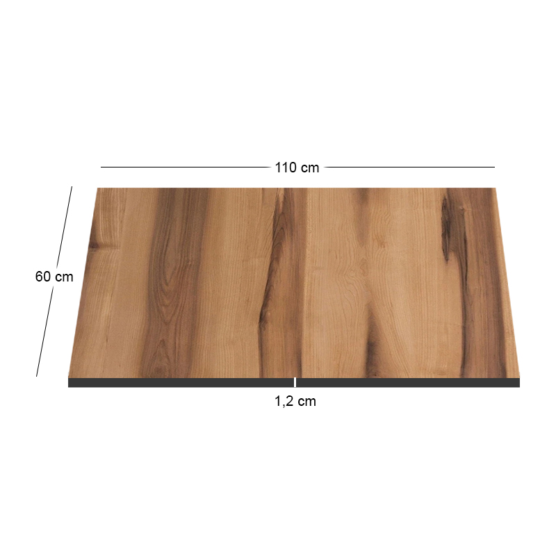 HPL Table Top 60x110cm/12mm Rosewood (UV)