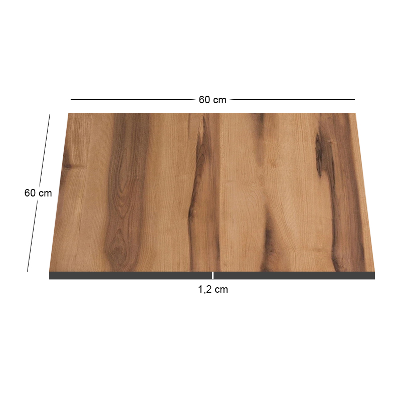 HPL Table Top 60x60cm/12mm Rosewood (UV)