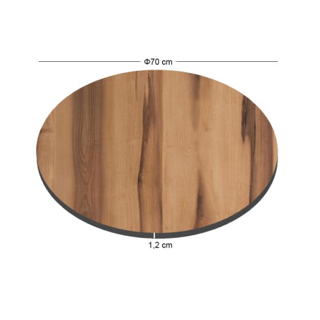 HPL Table Top D.70cm/12mm Rosewood (UV)