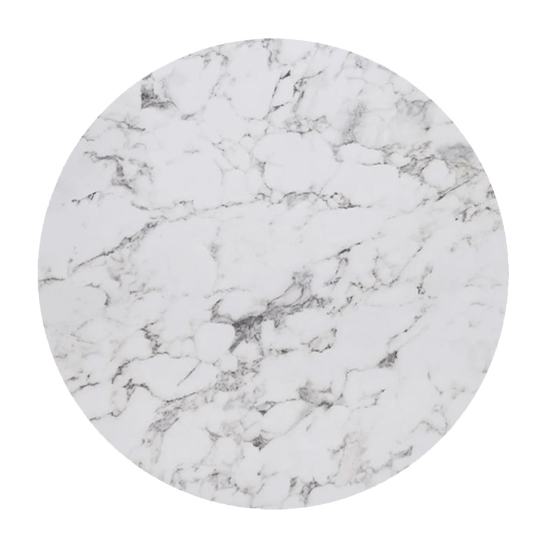 HPL Table Top D.120cm/12mm White Marble (UV)