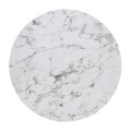 HPL Table Top D.70cm/12mm White Marble (UV)