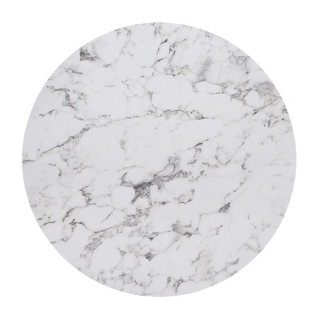 HPL Table Top D.70cm/12mm White Marble (UV)