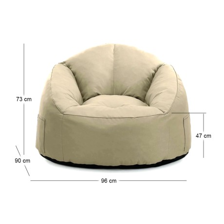 JAZZ Lounger Bean Bag Sand (Taupe) 100% waterproof