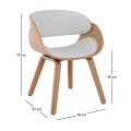 JOY Armchair-Pro Natural/Pu White