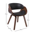 JOY Armchair-Pro Walnut/Pu Black