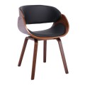 JOY-W Armchair Walnut/Pu Black