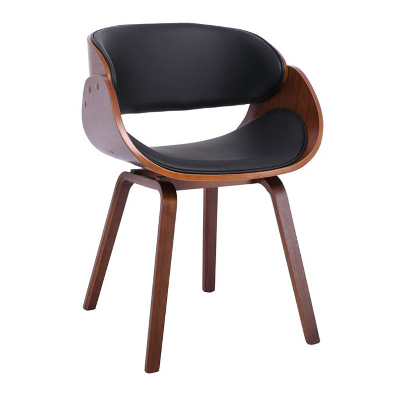 JOY-W Armchair Walnut/Pu Black