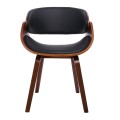 JOY-W Armchair Walnut/Pu Black