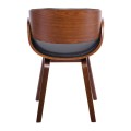 JOY-W Armchair Walnut/Pu Black