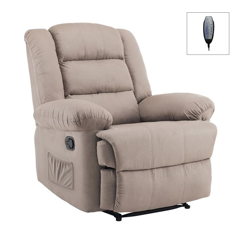 JULIA Massage-Relax Armchair, Fabric Cappuccino