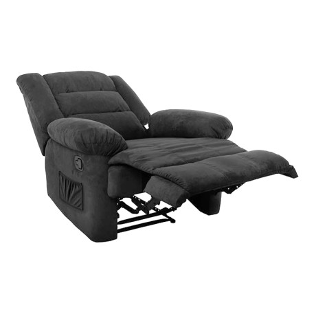 Πολυθρόνα relax - massage Julia ύφασμα χρώμα μαύρο 93x90x100εκ.