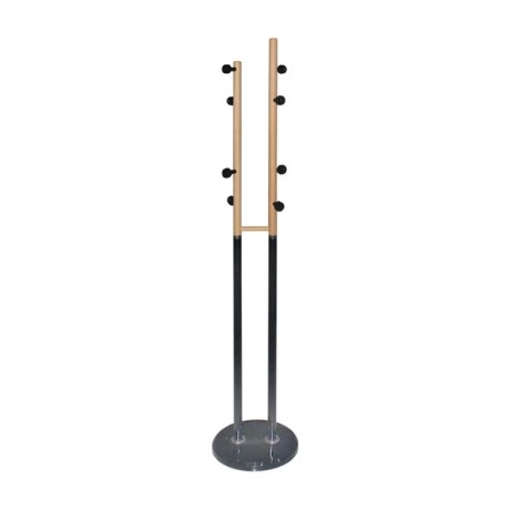 NORDIC DUO Hanger - Coat Stand Steel Black/Natural