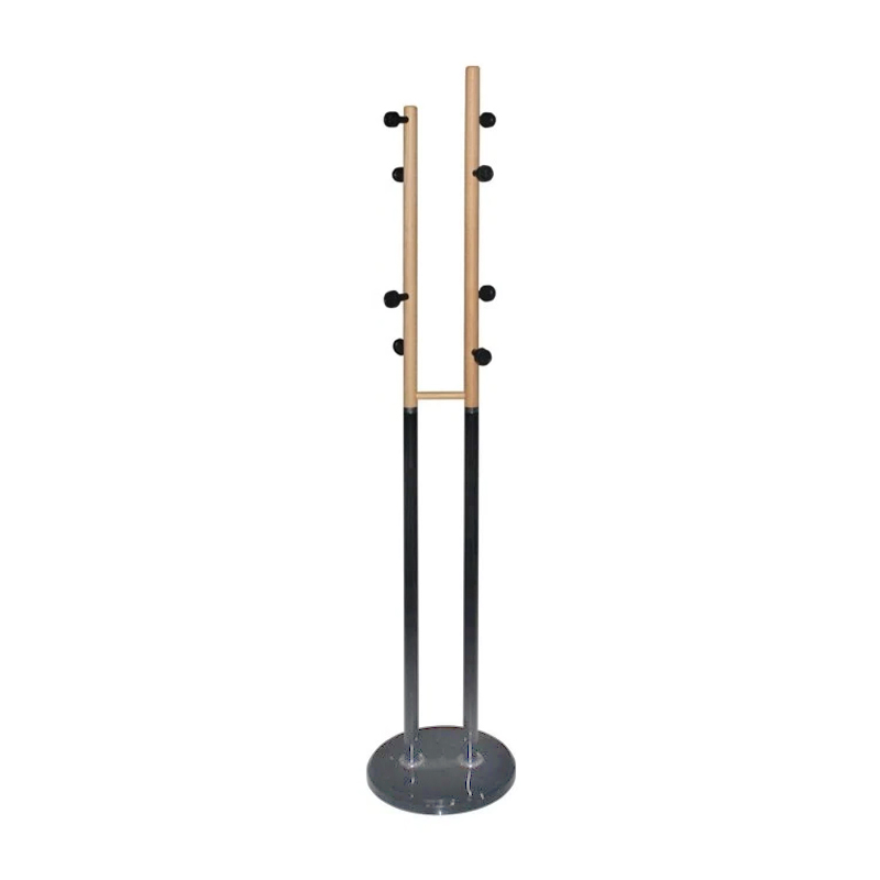 NORDIC DUO Hanger - Coat Stand Steel Black/Natural
