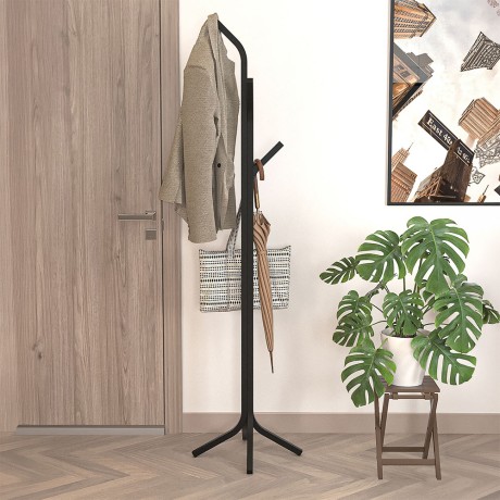 Triad Megapap metal clothes hanger in black color 37.5x37.5x146.8cm.