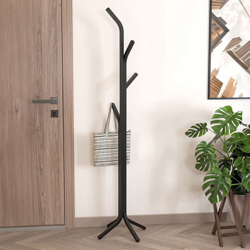 Triad Megapap metal clothes hanger in black color 37.5x37.5x146.8cm.