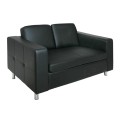 ALAMO 2-Seater Sofa Black Pu