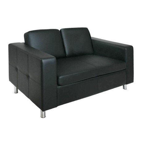 ALAMO 2-Seater Sofa Black Pu