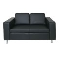 ALAMO 2-Seater Sofa Black Pu