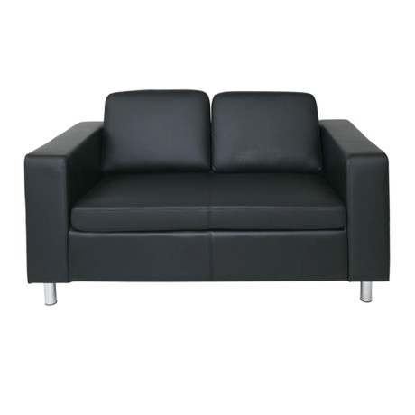 ALAMO 2-Seater Sofa Black Pu