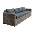 ARIZONA 4-Seat Grey/Brown Wicker (Cushions Anthracite)